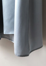 Robe Longue Satin Bleue - Vignette | Création Satin