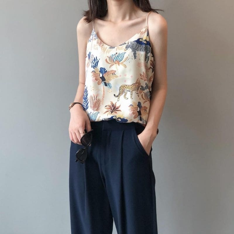 Débardeur Satin Femme.