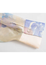 Chemisier Satin Bleu Imprimé - DESTOCKAGE - Vignette | Création Satin