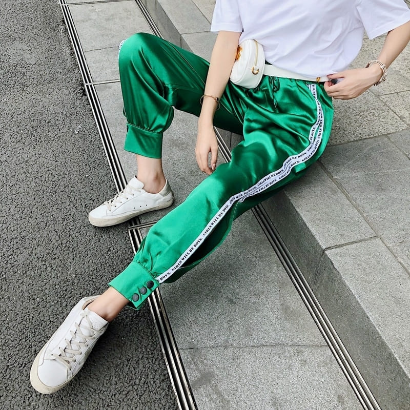 Pantalon Satin Femme.