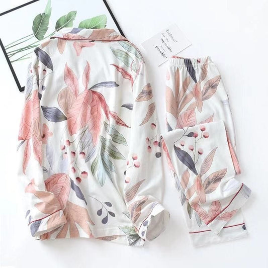 Pyjama Femme Satin Imprimé Floral.