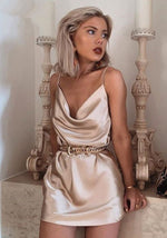 Robe Satin Nude - Vignette | Création Satin