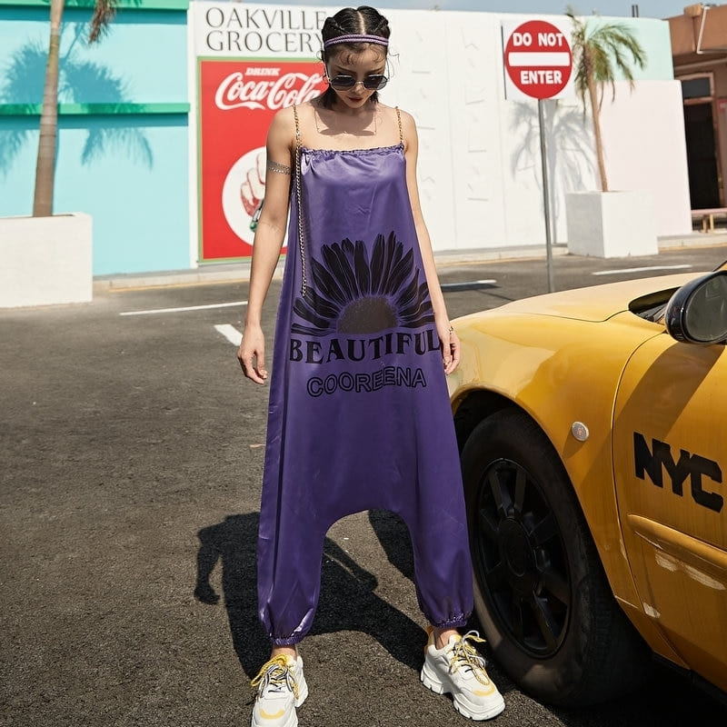 Combinaison Satin Violet.