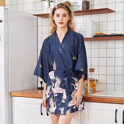 Kimono Satin Imprimé.