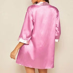 Kimono Satin Femme Rose - Vignette | Création Satin