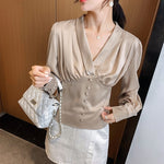 Blouse Satin Beige - Vignette | Création Satin