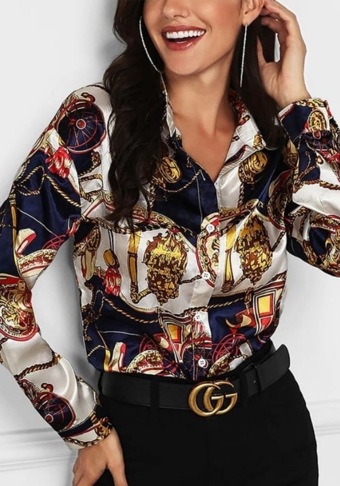 Chemisier en Satin Femme