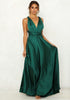 Robe Longue Verte Satin