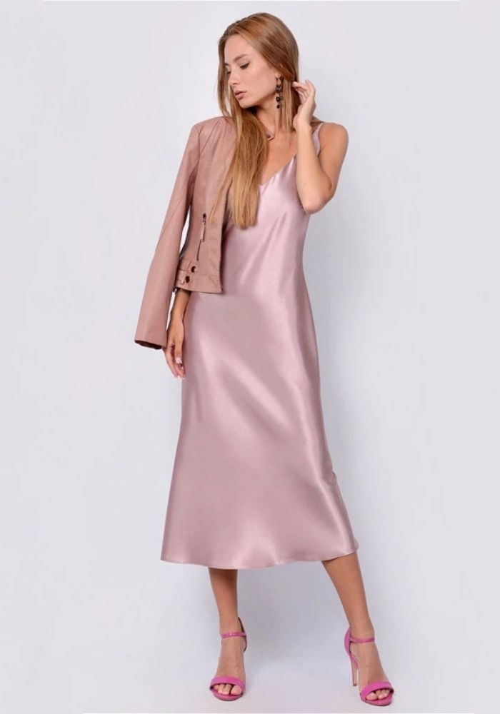 Robe Rosa Robes Satin Rose | Création Satin