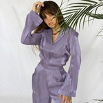 Ensemble Satin Violet - Vignette | Création Satin