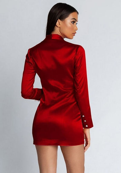 robe rouge style blazer